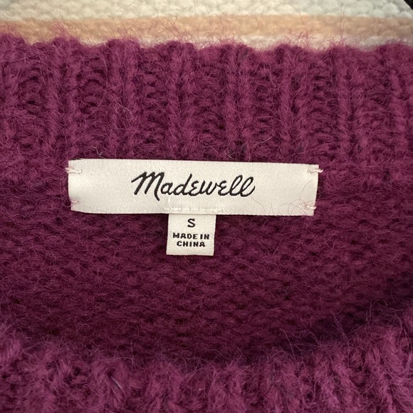 Madewell Simone Balloon Sleeve Sweater in Mulled Wine NWOT - Picture 6 of 7